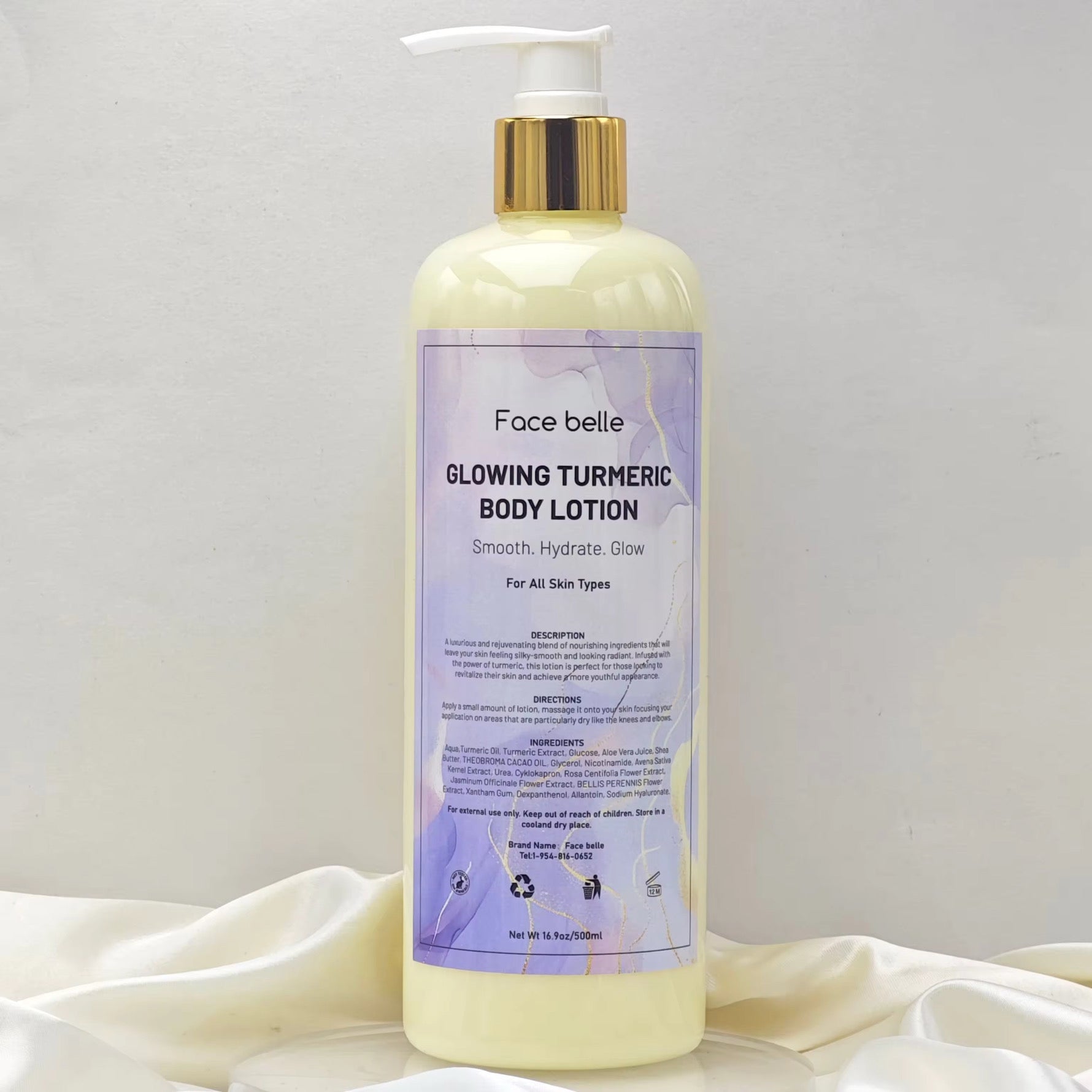 Glowing turmeric body lotion